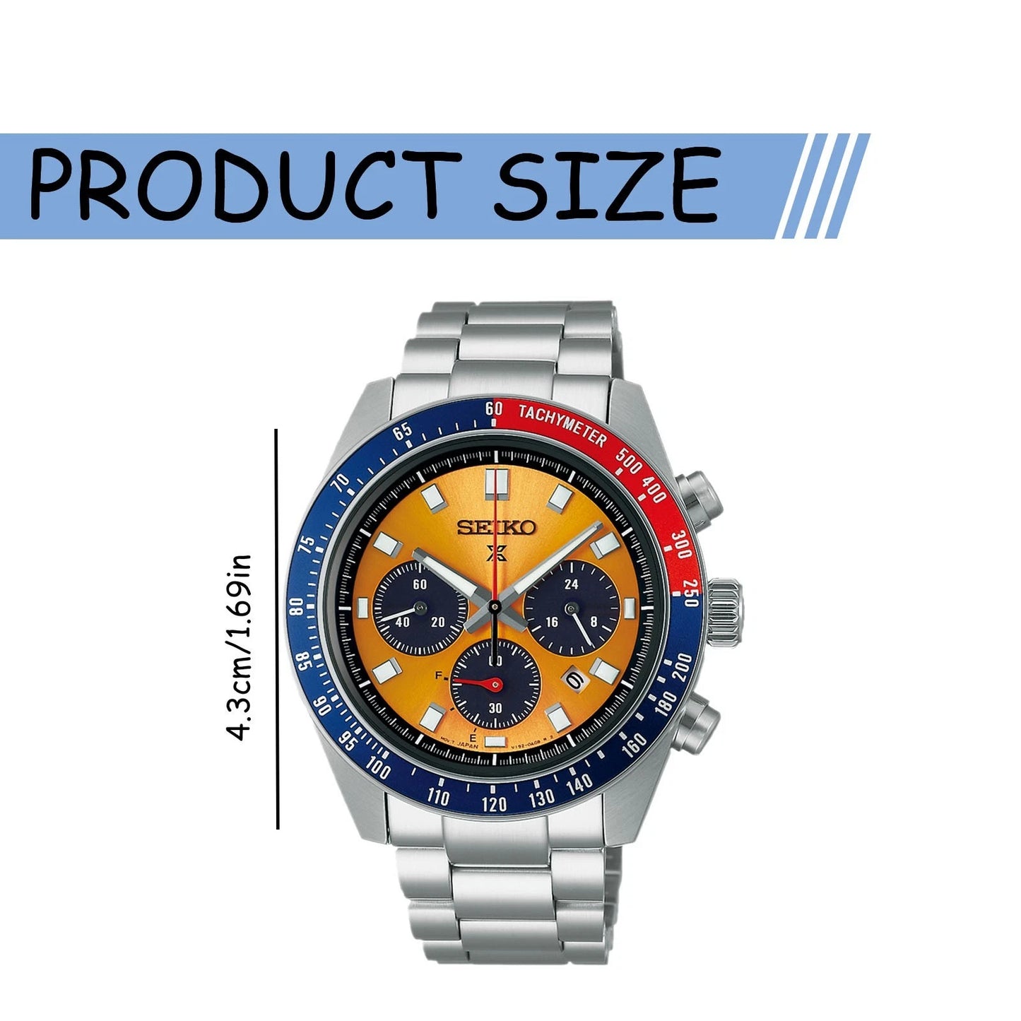 Prospex Speedtimer "Pogue" Orange Dial Stainless Steel Watch