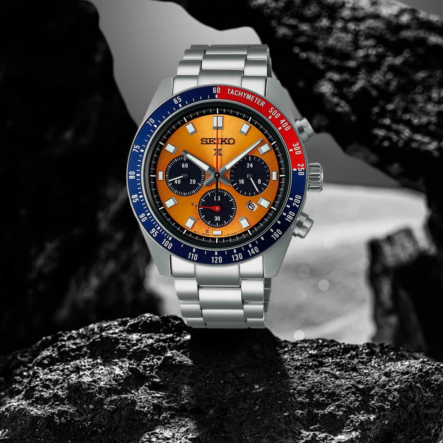 Prospex Speedtimer "Pogue" Orange Dial Stainless Steel Watch