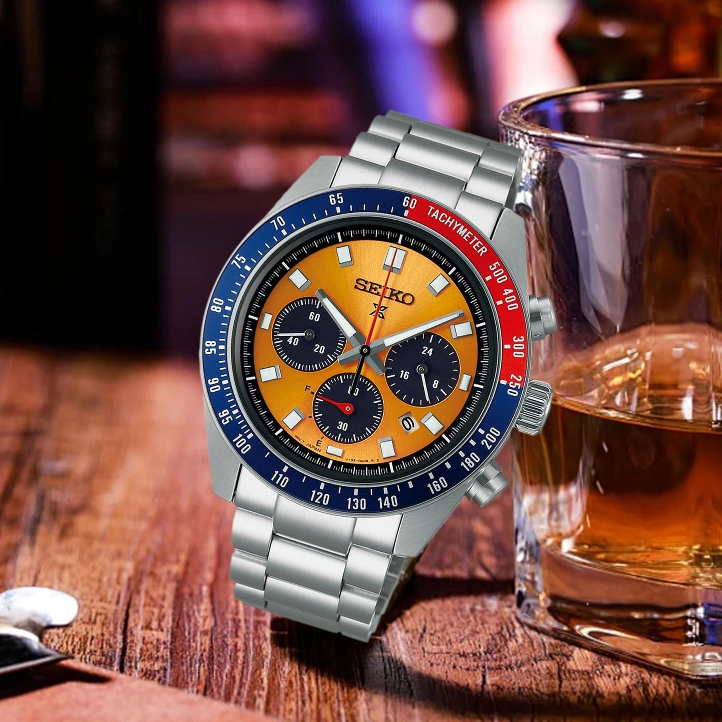 Prospex Speedtimer "Pogue" Orange Dial Stainless Steel Watch