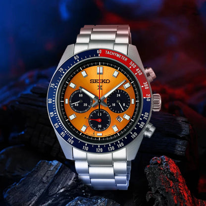 Prospex Speedtimer "Pogue" Orange Dial Stainless Steel Watch