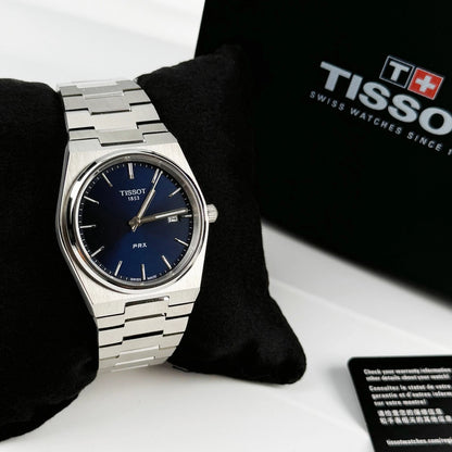 Men Tissot Classic PRX/316L Blue Stainless Steel Watch T137.410.11.041.00 (40mm)