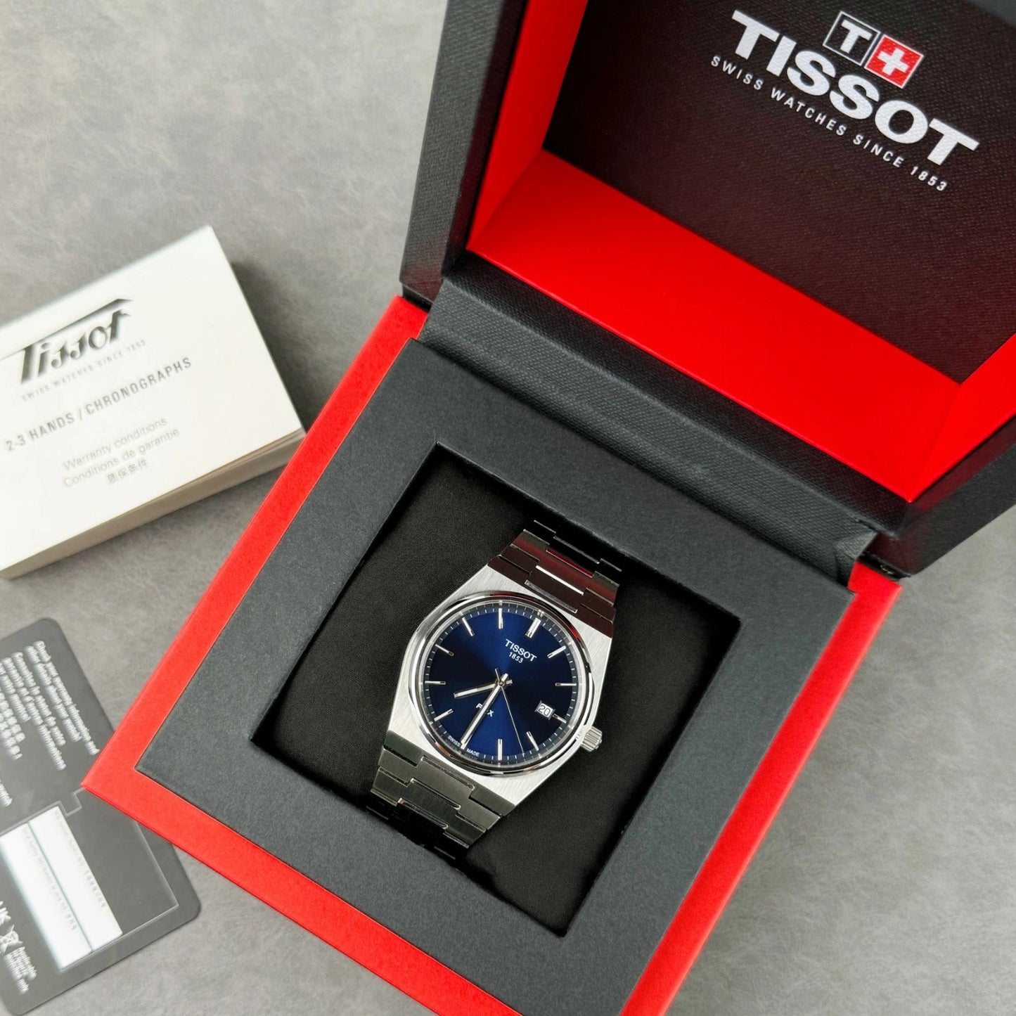 Men Tissot Classic PRX/316L Blue Stainless Steel Watch T137.410.11.041.00 (40mm)