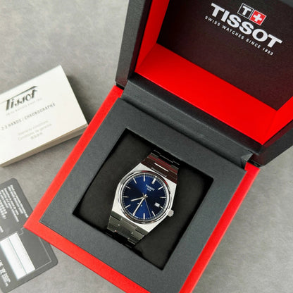 Men Tissot Classic PRX/316L Blue Stainless Steel Watch T137.410.11.041.00 (40mm)